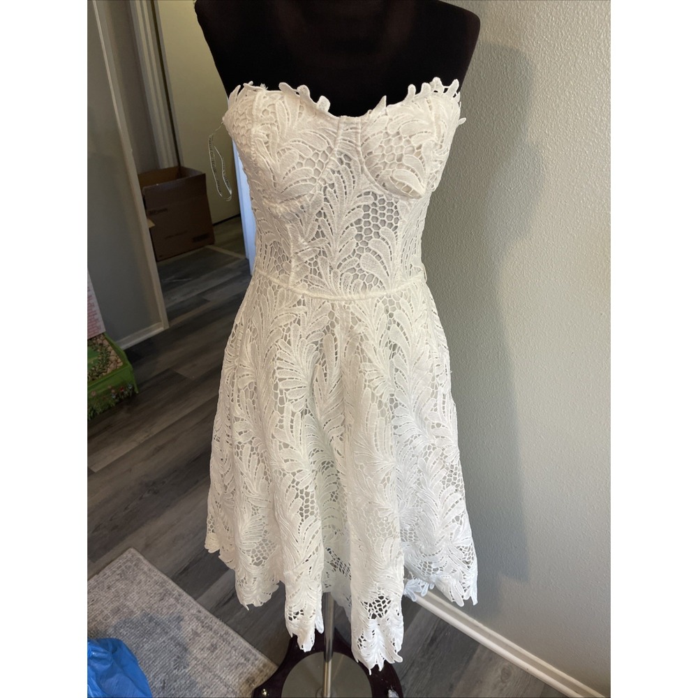 Lc Lizette Collection Women Dress Size S White